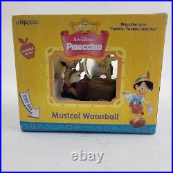 Enesco Disney Pinocchio Snow Globe Musical Twinkle Twinkle Little Star. New Rare