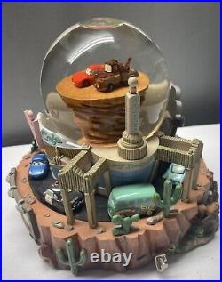 HTF DisneyPixar CARS Radiator Springs Flo's Cafe Musical Globe No box/Flaw