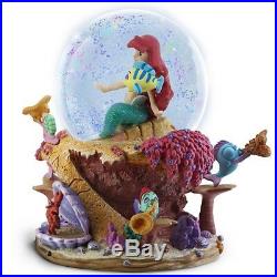 Inédit ARIEL la Petite Sirène DISNEY globe musical animé figurine/statue NEUVE