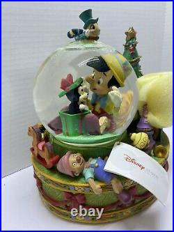 Large Disney Pinocchio Snow Globe Have Yourself A Merry Little Christmas Music