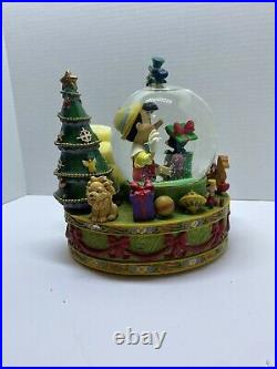 Large Disney Pinocchio Snow Globe Have Yourself A Merry Little Christmas Music