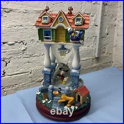 Music Box Large Snow Globe Mickey's House Disney Collection Golden Afternoon