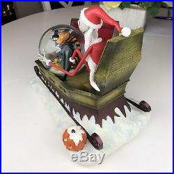 Musical Disney Nightmare Before Christmas Santa Jack Sleigh Snow Globe