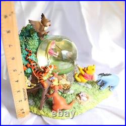 NEW Winnie the Pooh & Friends Blustery Day Musical Snow Globe Disney Works