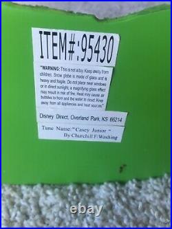 NIB Vintage Disney Store Exclusive Casey Junior and Dumbo Snow Globe Music Box