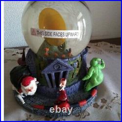 Nightmare Before Christmas Jack Skellington Snow Globe Disney Music Box Rare /5