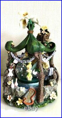 Peter Pan Tinkerbell Water fountain snow globe with music box figure Ornament