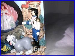 RARE 1988 Disney ARIEL MERMAID Double Side Book Musical Snow Globe UNDER THE SEA