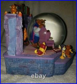 RARE 1991 Belle Reads a Tale as Old as Time Musical Snow Globe in Box