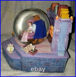 RARE 1991 Belle Reads a Tale as Old as Time Musical Snow Globe in Box