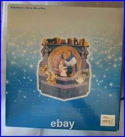 RARE 1991 Belle Reads a Tale as Old as Time Musical Snow Globe in Box