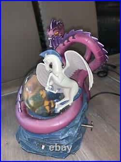RARE 1997 Vintage Disney Hercules Vs Hydra 10th Anniversary Musical Snow Globe