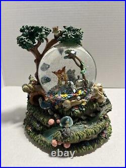 RARE BAMBI SNOW Globe with Music Box Little April Showers