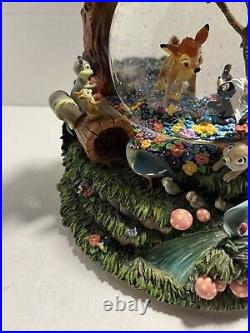 RARE BAMBI SNOW Globe with Music Box Little April Showers