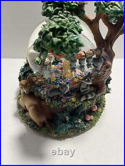 RARE BAMBI SNOW Globe with Music Box Little April Showers