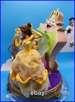 RARE Disney Beauty & Beast Belle Wardrobe Musical Snow Globe withOriginal Box