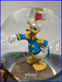 RARE Disney Donald Duck With Sea Scouts- Huey Dewey & Louie Musical Snow Globe