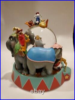 RARE Disney Dumbo Animated Musical Snow Globe Entry of the Gladiators WORKS