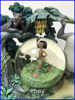 RARE Disney Jungle Book Mowgli Rotating Musical Blower Snowglobe HEAVY Globe
