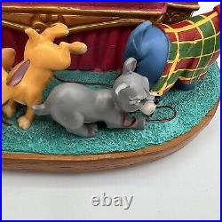 RARE Disney Lady and The Tramp Musical Snow Globe with Puppies And Sofa Works