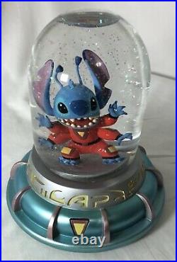 RARE Disney Lilo & Stitch Lighted Musical Snow Globe Works Great