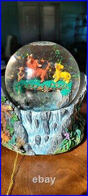RARE Disney Lion King Hakuna Matata Musical Snowglobe Snow Globe Excellent Works