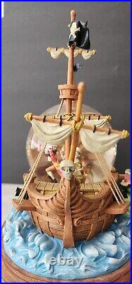 RARE Disney Peter Pan musical Snow Globe You Can Fly! Pirate Ship Captain Hook