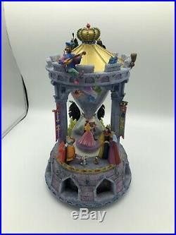 RARE Disney Sleeping Beauty Hourglass Musical Snow globe