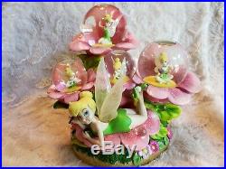 RARE Disney Tinker Bell MOODY BLOOM Musical Multi 4 Snow Globe You Can Fly! HTF
