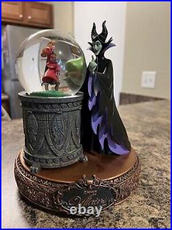 RARE Disney Villains Maleficent Musical Rotating Snow Globe Halloween 2006