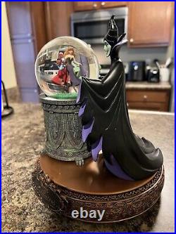 RARE Disney Villains Maleficent Musical Rotating Snow Globe Halloween 2006