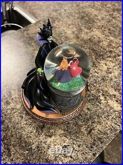 RARE Disney Villains Maleficent Musical Rotating Snow Globe Halloween 2006