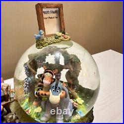 RARE Disney Winnie The Pooh Photographer Musical Snow Globe