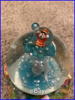 RARE Dumbo Takes A Bath Musical Snow Globe disney snowglobe bubbles