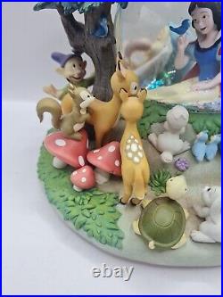 RARE! Large Disney Musical Snow Globe of the Snow White & Seven Dwarfs