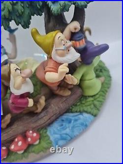 RARE! Large Disney Musical Snow Globe of the Snow White & Seven Dwarfs