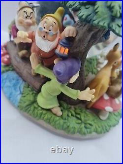 RARE! Large Disney Musical Snow Globe of the Snow White & Seven Dwarfs