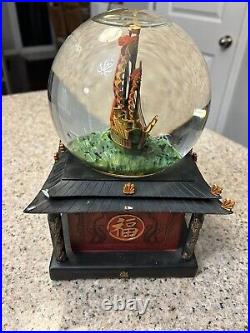 RARE Large Snow Globe Pirates of the Caribbean Worlds End Light Up Music Box