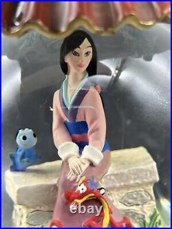 RARE Vintage Disney Mulan Snow Globe Music Box Discontinued