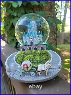 RARE Walt Disney Cinderella Castle Musical Light Up Snow Globe So This Is Love