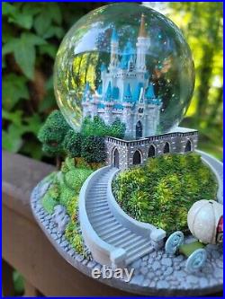 RARE Walt Disney Cinderella Castle Musical Light Up Snow Globe So This Is Love