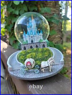 RARE Walt Disney Cinderella Castle Musical Light Up Snow Globe So This Is Love