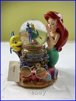 RARE! Walt Disney's Little Mermaid Under The Sea Musical Snow Globe Read New