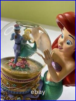 RARE! Walt Disney's Little Mermaid Under The Sea Musical Snow Globe Read New