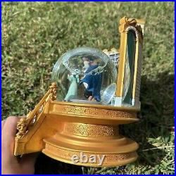 Rare 1991 Beauty and the Beast Snow Globe Library with Working Music Box