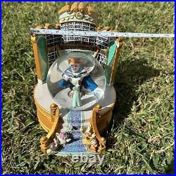 Rare 1991 Beauty and the Beast Snow Globe Library with Working Music Box