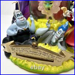 Rare 2004 Disney Villains Statue Snow Globe Evil Musical Grim Grinning Ghosts
