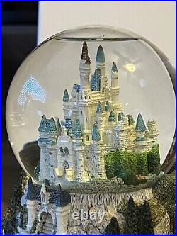 Rare 9 Inch Disney Musical Snow Globe Cinderella's Castle So this is Love MUSIC