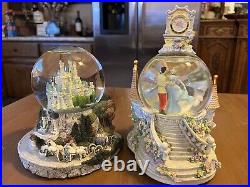 Rare 9 Inch Disney Musical Snow Globe Cinderella's Castle So this is Love MUSIC