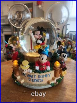 Rare DISNEY MICKEY MOUSE CLUB MARCH Musical Snow Globe